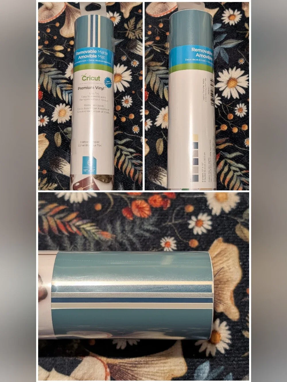 🆕 Cricut Bundle Of 6 Packs Of Premium Removable Assorted Vinyl Rolls